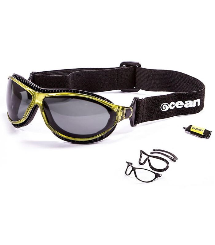 Ocean Fire Earth Shiny Green / Smoke - Sunglasses Sport