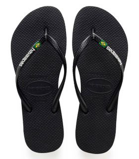 Havaianas Slim Brazil Logo Black - Shop Sandals / Flip Flops