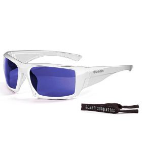 Gafas de Sol Deportivas - Ocean Aruba Shiny White / Revo Blue blanco