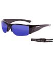 Ocean Guadalupe Shiny Black / Revo Blue - Running sunglasses
