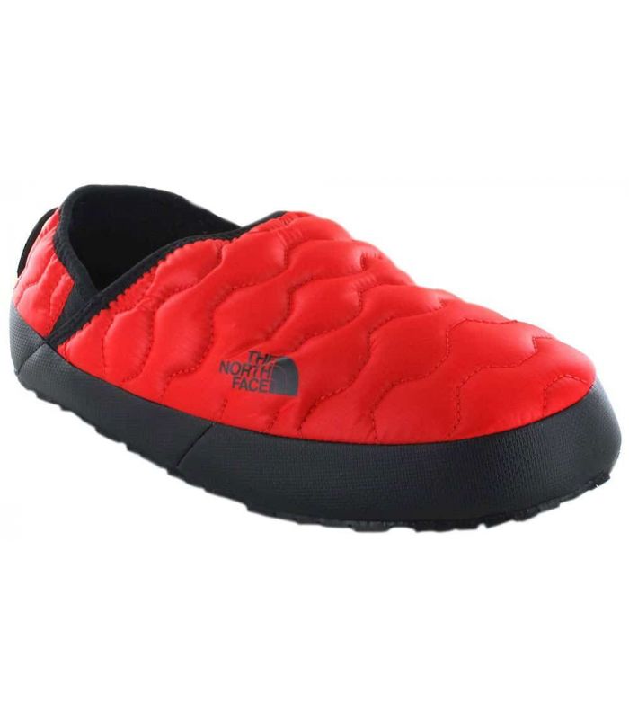 north face slippers red