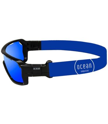 Gafas de Sol Deportivas Ocean Chamaleon Shinny Black / Revo Blue