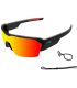 Gafas de sol deportivas Ocean Race negras con lentes polarizadas Red Revo y correa de neopreno.
