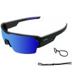 Sunglasses Sport Ocean Race Shinny Black / Revo Blue