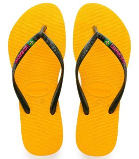 Havaianas Slim Brasil Logo Amarillo - ➤ Sandalias - Chanclas