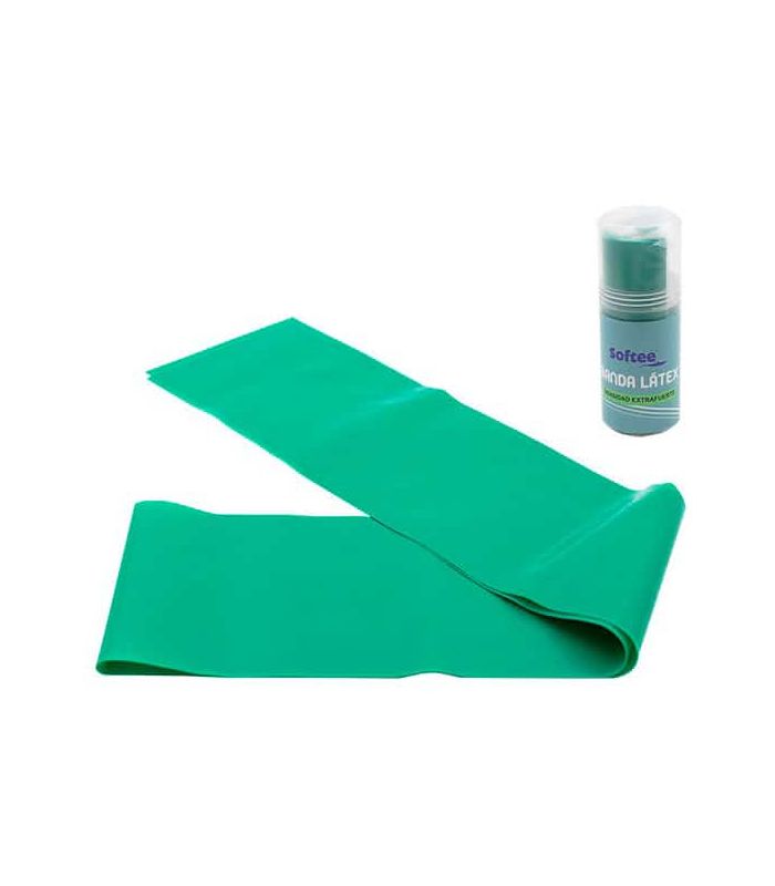 Accesorios Fitness - Softee Banda Latex Densidad Extrafuerte 1,5m verde