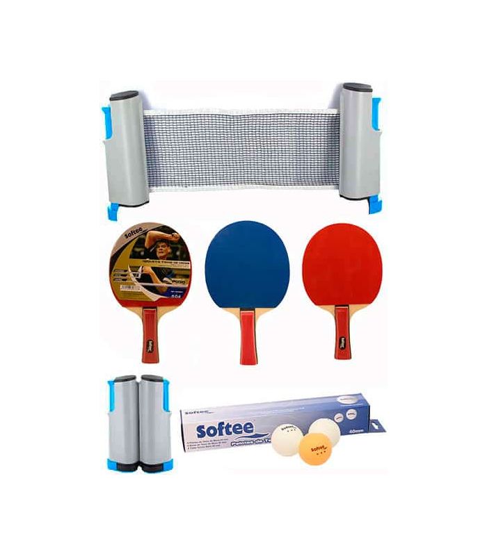 Palas Tenis Mesa - Super Set Ping Pong Blanco rojo Tenis Mesa