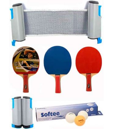 Palas Tenis Mesa - Super Set Ping Pong Blanco rojo Tenis Mesa