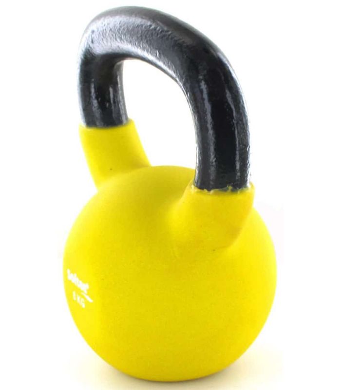 Kettlebell - Pesas Rusas - Kettlebell Neopreno 8 Kg amarillo Fitness