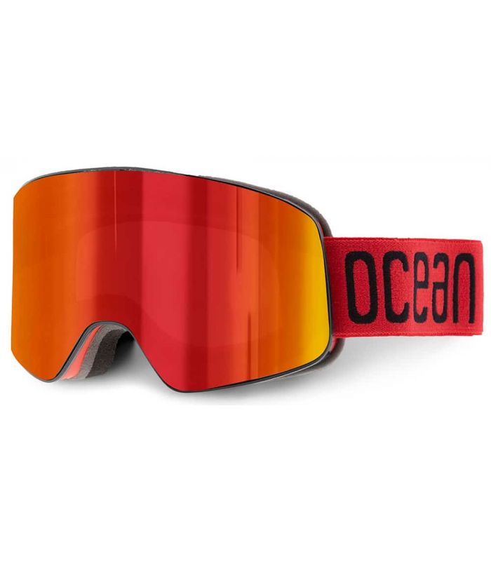 Mascaras de Esquí y Snowboard - Ocean Etna Red Revo Red rojo