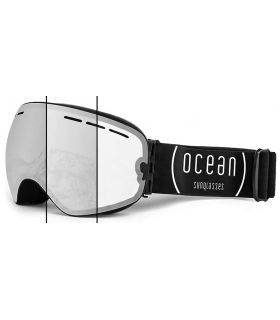 Gafas de nieve Ocean Cervino Black Fotocromatico con doble lente esférica anti-niebla y montura negra.