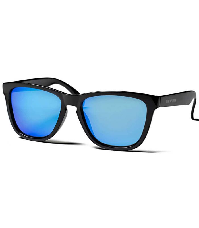 Ocean Sea Shiny Black Revo Blue - Sunglasses Casual
