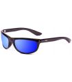 Sunglasses Sport Ocean Periscope Shiny Black Revo Blue