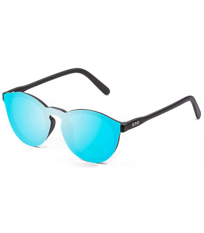 Ocean Milan Matte Black Revo Blue - Sunglasses Casual