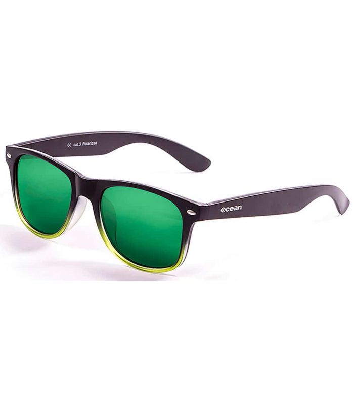Gafas de Sol Casual - Ocean Beach Wayfarer Black Green negro
