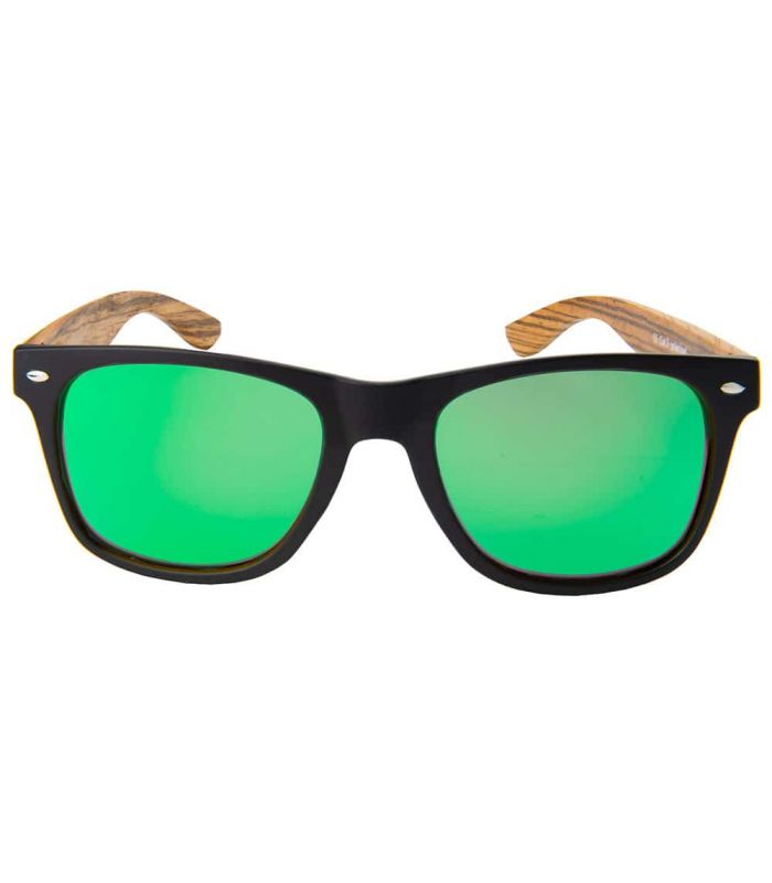 Gafas de Sol Casual - Ocean Beach Wood Black Green negro