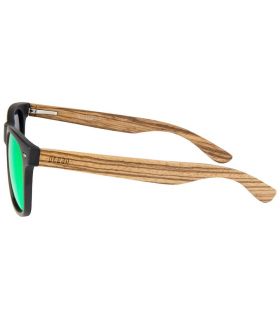 Sunglasses Casual Ocean Beach Wood Black Green