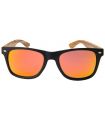 Sunglasses Casual Ocean Beach Wood Black Red