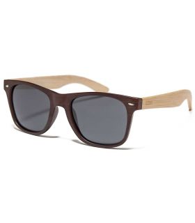 Gafas de Sol Casual Ocean Beach Wood Dark Brown Smoke