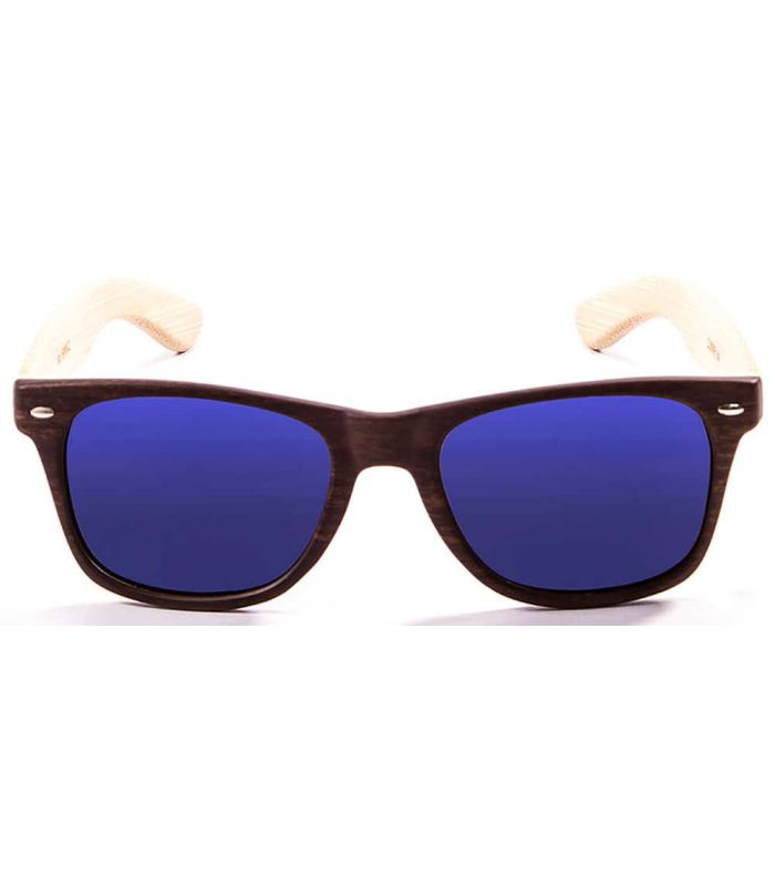 Gafas de Sol Casual - Ocean Beach Wood Dark Brown Blue marron