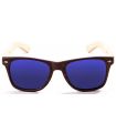 Gafas de Sol Casual - Ocean Beach Wood Dark Brown Blue marron Gafas de Sol