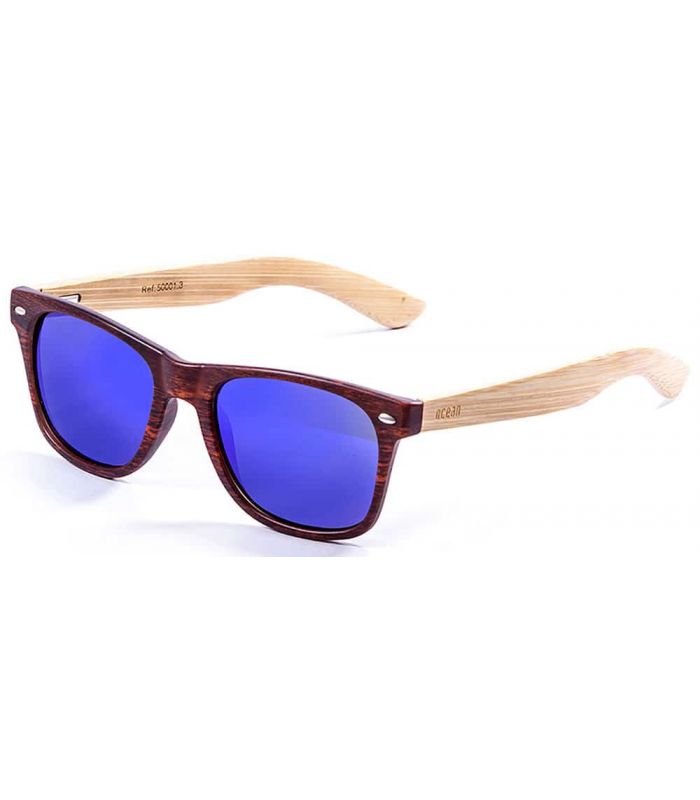 Gafas de Sol Casual - Ocean Beach Wood Brown Blue marron