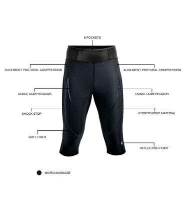 Mallas running Blueball BB100003 Mallas 3/4 Compresion Bolsillos