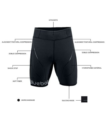 Mallas running Blueball BB100005 Mallas Cortas con Bolsillo