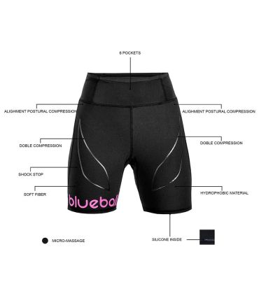 Mallas running Blueball BB200001 Mallas Cortas con Bolsillo W