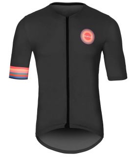 N1 Blueball Maillot Manga Corta Noir avec logo