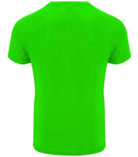 Camisetas técnicas running - Roly Camiseta Bahrain Verde Fluor pistacho Textil Running