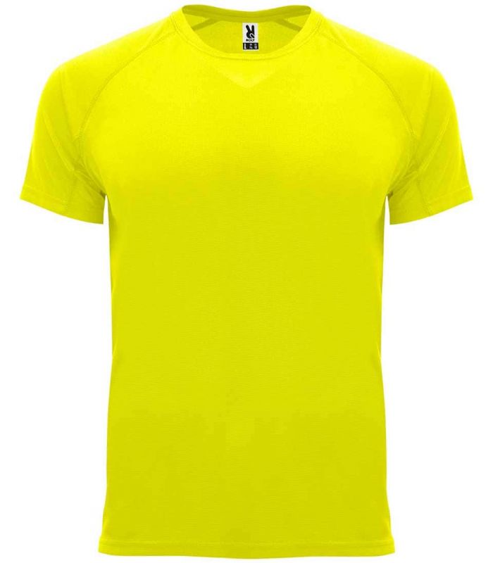 Roly Camiseta Bahrain Amarillo Fluor Camisetas técnicas running amarillo