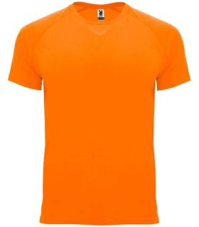 Camisetas técnicas running - Roly Camiseta Bahrain Naranja Fluor naranja