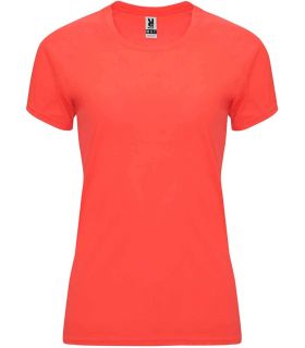 Camisetas técnicas running Roly Camiseta Bahrain W Coral Fluor