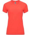 Camisetas técnicas running - Roly Camiseta Bahrain W Coral Fluor naranja Textil Running