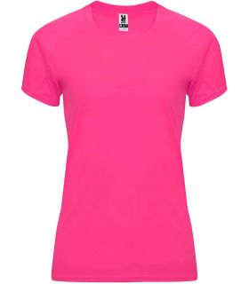 Camisetas técnicas running Roly Camiseta Bahrain W Rosa Fluor