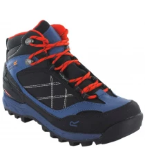 Botas de montaña Regatta Samaris Pro azul para hombre, calzado impermeable y resistente para senderismo.