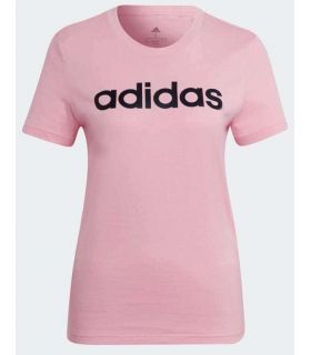 Camisetas técnicas running - Adidas Camiseta Loungewear Essentials Slim Logo rosa Textil Running