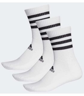 Adidas Calcettes Classiques Cushioned 3 Bandes Blancs -
