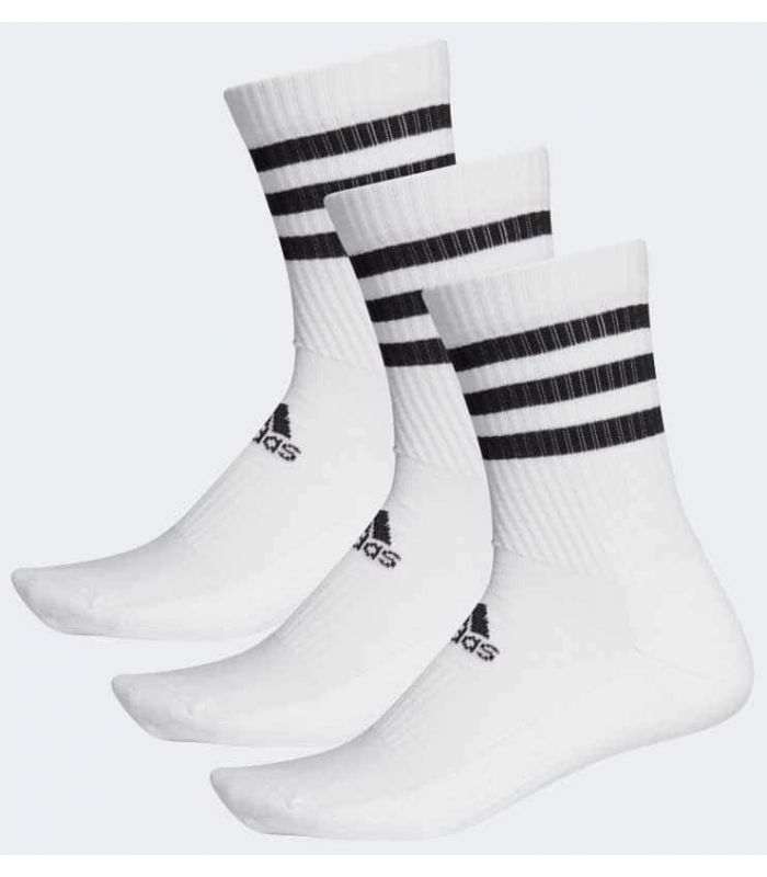 N1 Adidas Calcetines Clasicos Cushioned 3 Bandas Blancos - Zapatillas