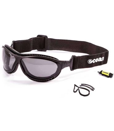Gafas de sol Ocean Tierra de Fuego Matte Black Smoke polarizadas para ciclismo, montaña y deportes acuáticos.