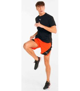 Pantalones técnicos running - Puma Train Vent Waven 7" Short naranja Textil Running