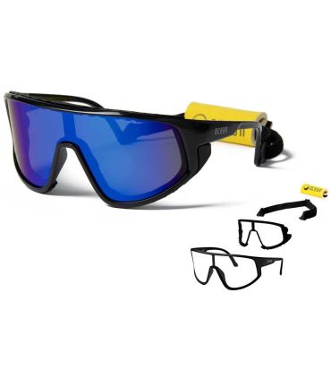 Gafas de sol Ocean WaterKilly Shiny Black Blue polarizadas y flotantes para deportes extremos acuáticos.