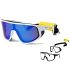 Gafas de sol polarizadas Ocean WaterKilly Shiny White Blue con montura flotante para kitesurf, vela y deportes náuticos.