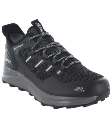 Zapatillas Hi-Tec Trek WP para hombre, calzado de senderismo impermeable con suela MD Traction y amortiguación EVA.