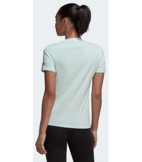 Camisetas técnicas running - Adidas Camiseta Loungewear Essentials Slim Logo verde Textil Running