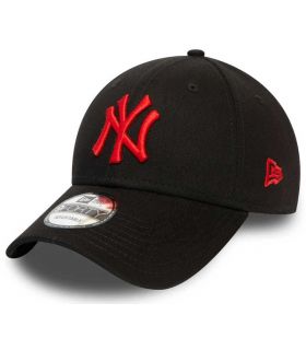 Gorras - New Era Gorra New York Yankees Essential Logo Rojo 9FORTY negro Lifestyle