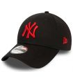 Gorras - New Era Gorra New York Yankees Essential Logo Rojo 9FORTY negro Lifestyle