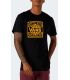 Camiseta Vans MN Original Boxed-B negra para hombre con logotipo en el pecho y corte normal.