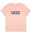 Vans WM Drop V SS Crew-B Peach Beige - T-shirts Lifestyle